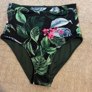 Kona Sol Tropical High-Waisted Bikini Bottom